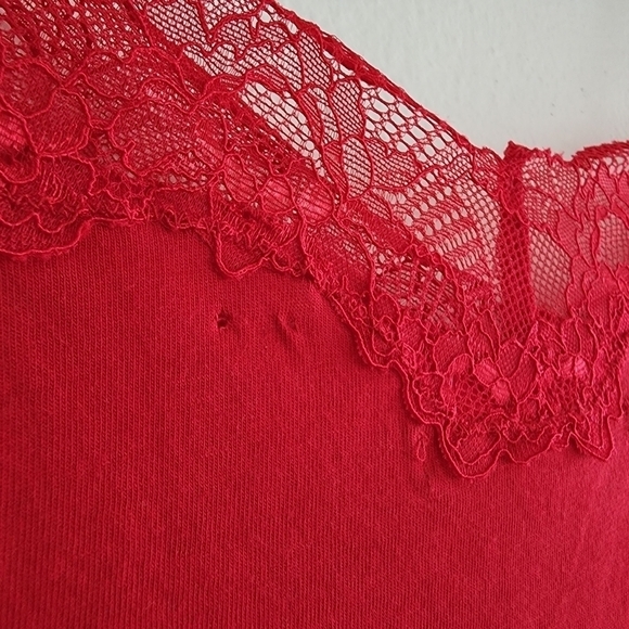 2/$20 Victoria's Secret Red Lace Detail Cami Top - Picture 6 of 6